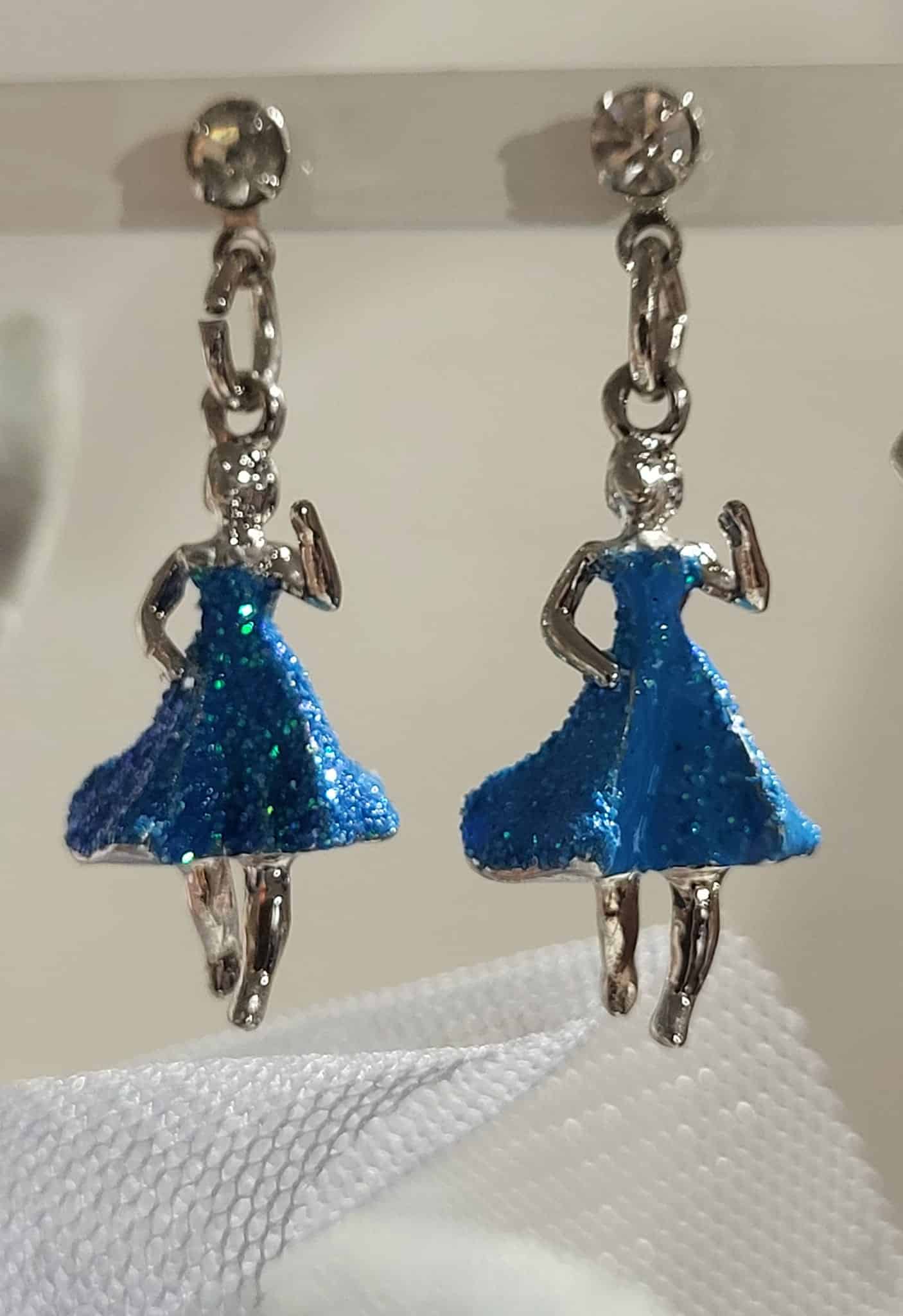 Boucles D'oreilles Danse Paillettes Et Strass – Image 5