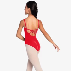 Alternative view of Justaucorps camisole enfant avec strass bretelle dos  SL-175
