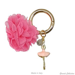 Porte-clés doré ballerine pompon