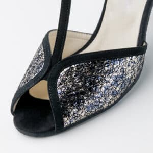 Alternative view of Isla, chaussure de danse en daim / cuir imprimé – argent / bleu / noir "Werner Kern"