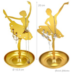 Porte bijoux ballerine en métal doré