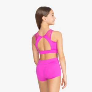 Haut bralette pour enfant avec bretelles en maille