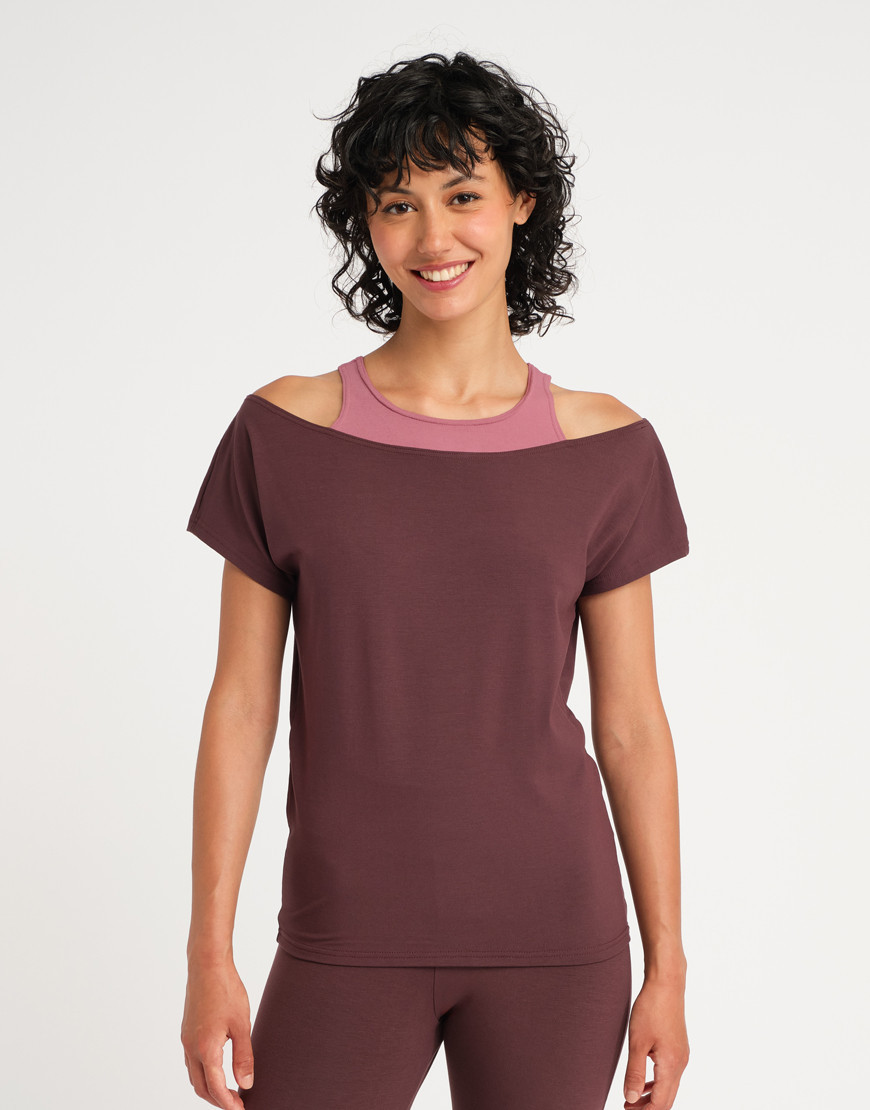 TEE-SHIRT BICOLORE EFFET DÉBARDEUR - AREZZO BI